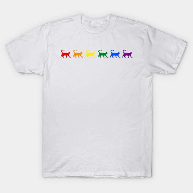Cat LGBT Rainbow Cat Daddy Cat Mom Cat Lovers Funny Cat T-Shirt by Synithia Vanetta Williams